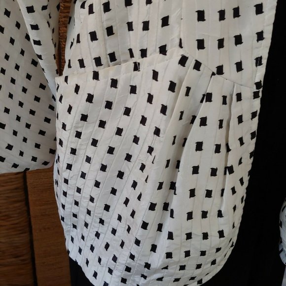 Vintage White with Black Checks Jacket - Picture 5 of 8